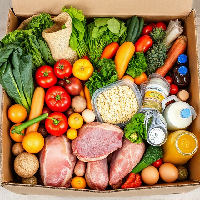 Alara Family Plus Box with abundant fresh produce and pantry staples